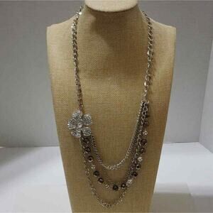 Treska beaded‎ & jeweled multi strand necklace